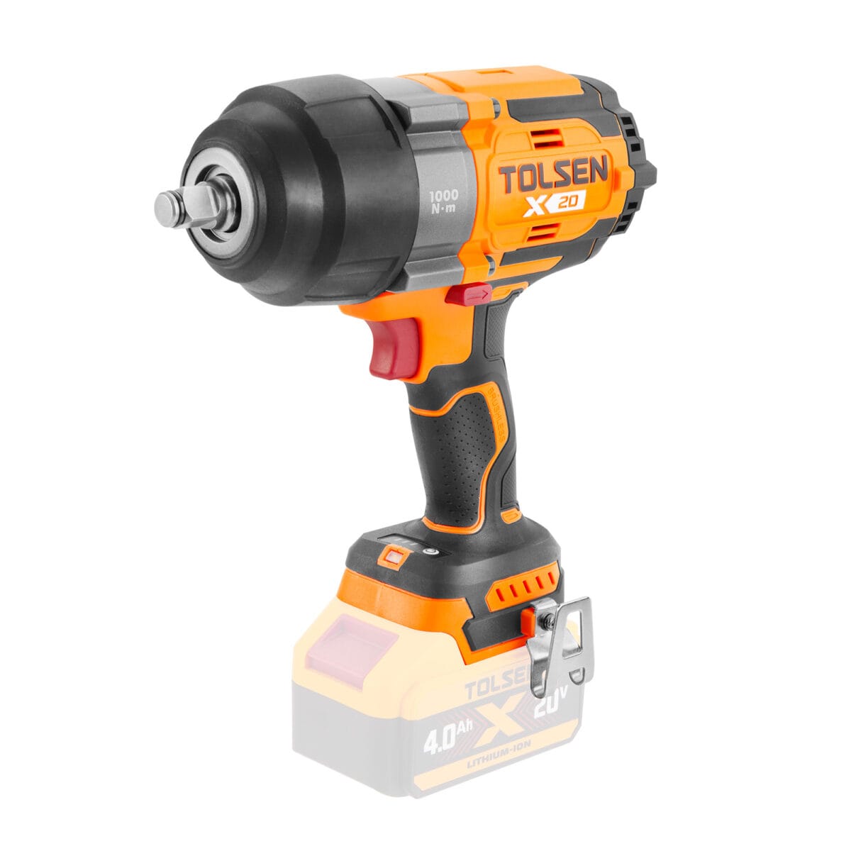 TOLSEN 20V X20 Brushless Cordless 1/2" Heavy Duty Impact Wrench 1000 N·m (96030) - Bare Tool Only