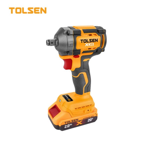 TOLSEN 96425 20V LI-ION BRUSHLESS CORDLESS IMPACT WRENCH WITH 2PCS BATTERIES