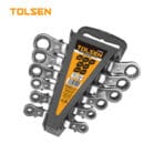 Tolsen 15283 6pcs Double-Head ratchet spanner set