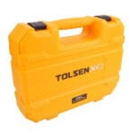 Durable yellow hard storage case for the TOLSEN X20 Series 20V lithium-ion cordless tool set.
