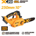 TOLSEN 20V X20 Brushless Cordless 10" (250mm) Chain Saw with Auto-Oiling System - Bare Tool Only