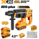 20V X20 Brushless Cordless SDS-Plus Rotary Hammer (2×4.0Ah)