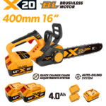 40V X20 Brushless Cordless 400mm Chain Saw (2×4.0Ah)