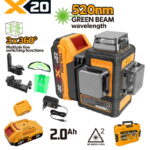 20V X20 Cordless Green Laser Level (2.0Ah)