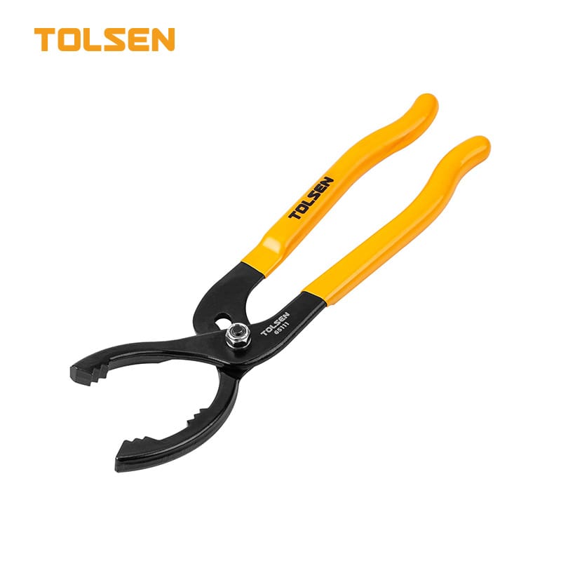 TOLSEN 12" (300mm) Adjustable Oil Filter Pliers, Heavy Duty Oil Filter Wrench Removal Tool (65111)