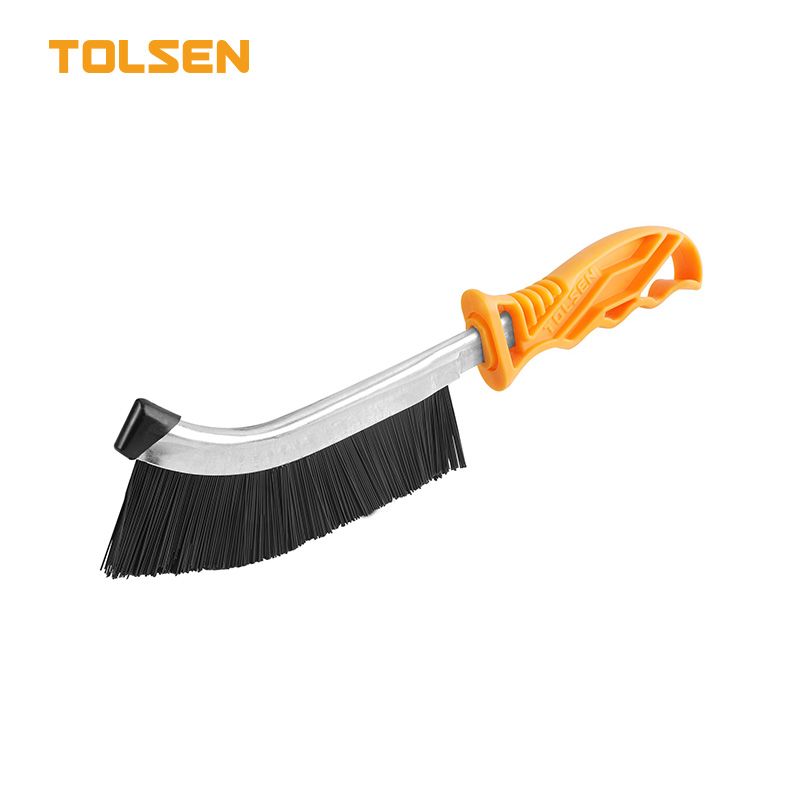 Tolsen 32058 10 inch 250mm universal steel wire brush with ergonomic handle for rust and paint removal