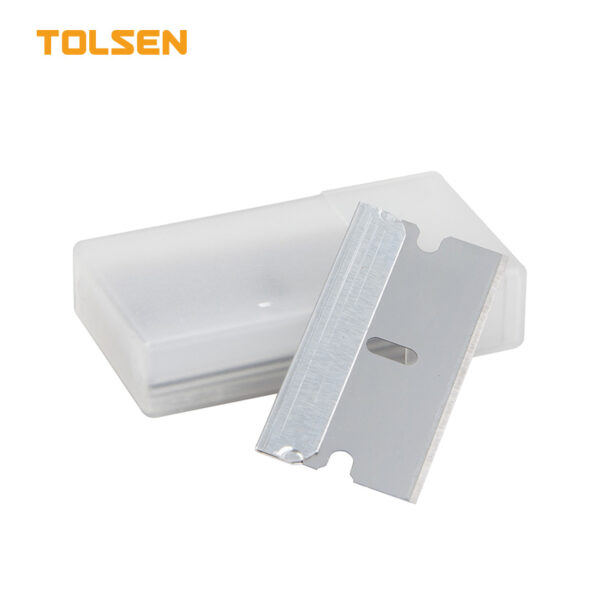 Tolsen 30115 10pcs 1.5 inch 38.5mm single edge scraper replacement blades with plastic storage case