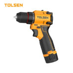 TOLSEN 12V Brushless Cordless Drill Driver with 3/8" (10mm) Keyless Chuck, Compact Power Drill with LED Light for Home DIY and Assembly