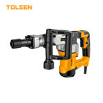 Tolsen 88549 1300W electric demolition hammer with hex chuck and adjustable handle for concrete breaking.
