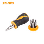 Tolsen 18-in-1 stubby multi-bit screwdriver set with bit storage handle