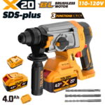 20V X20 Brushless Cordless SDS-Plus Rotary Hammer (4.0Ah, 110-120V)