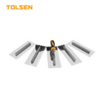 Tolsen 41015 6pcs interchangeable blade notch trowel set stainless steel tile trowels with quick release handle