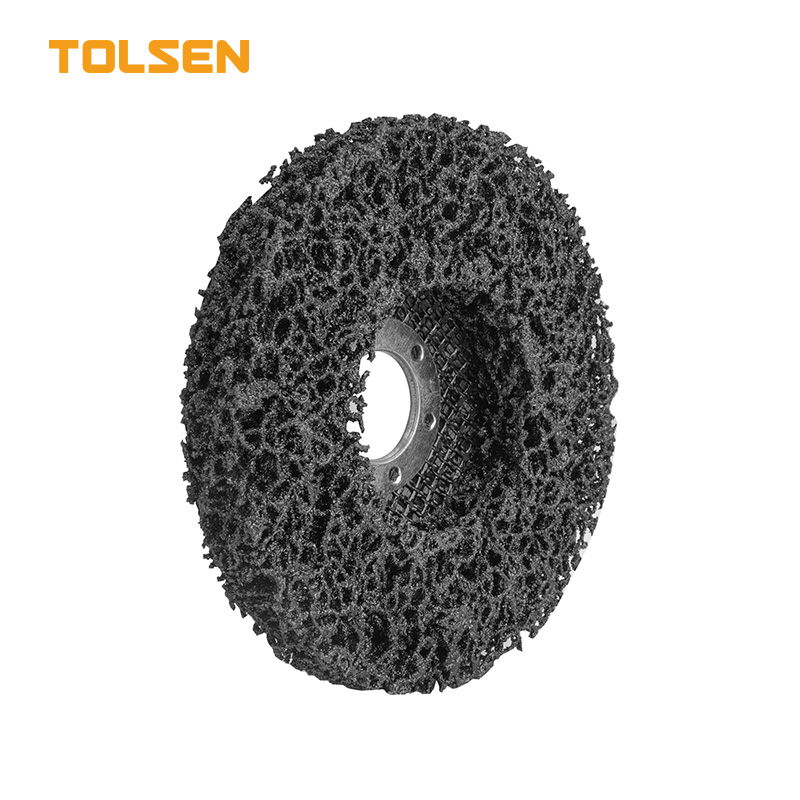 Tolsen clean and strip disc paint and rust removal poly wheel for metal surface preparation with angle grinder