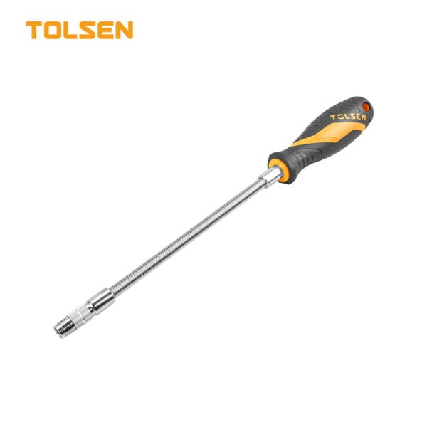 TOLSEN Flexible Shaft Screwdriver with 1/4" Magnetic Hex Bit Holder, Bendable Extension Bit Driver for Tight Spaces and Hard-to-Reach Screws