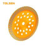 Tolsen 76689 heavy duty turbo diamond grinding cup wheel disc for concrete granite and stone grinding with angle grinder